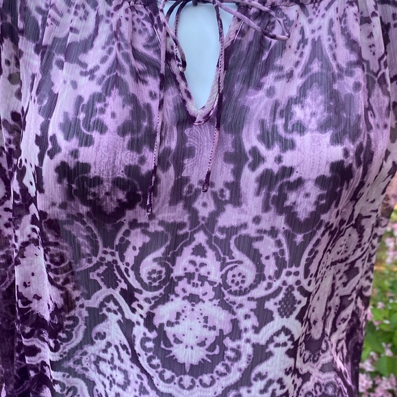 NWT woman’s size 4 purple/white INC Inernational Concepts blouse - Picture 4 of 7